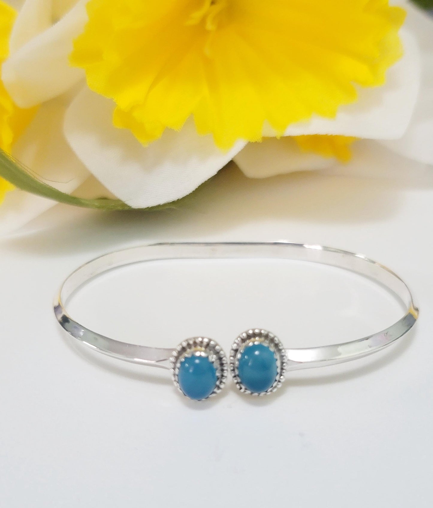 Genuine 925 Sterling Silver Gemstones Coral Side Handmade Adjustable Cuff Bangle