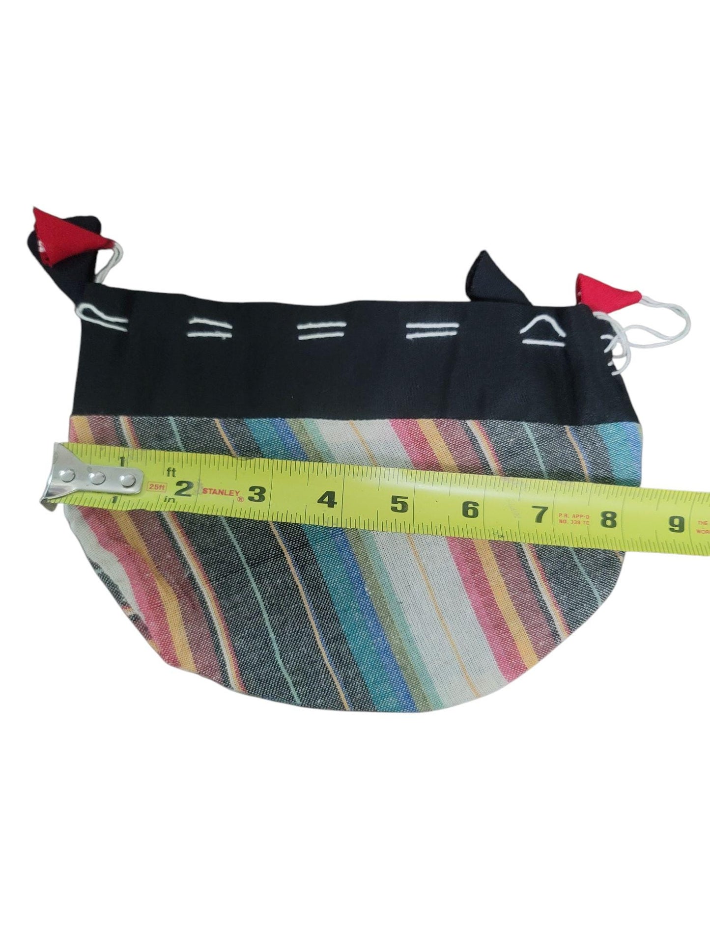 Handcrafted Nepal Fabric Drawstring Pouch Bags - Set of 5