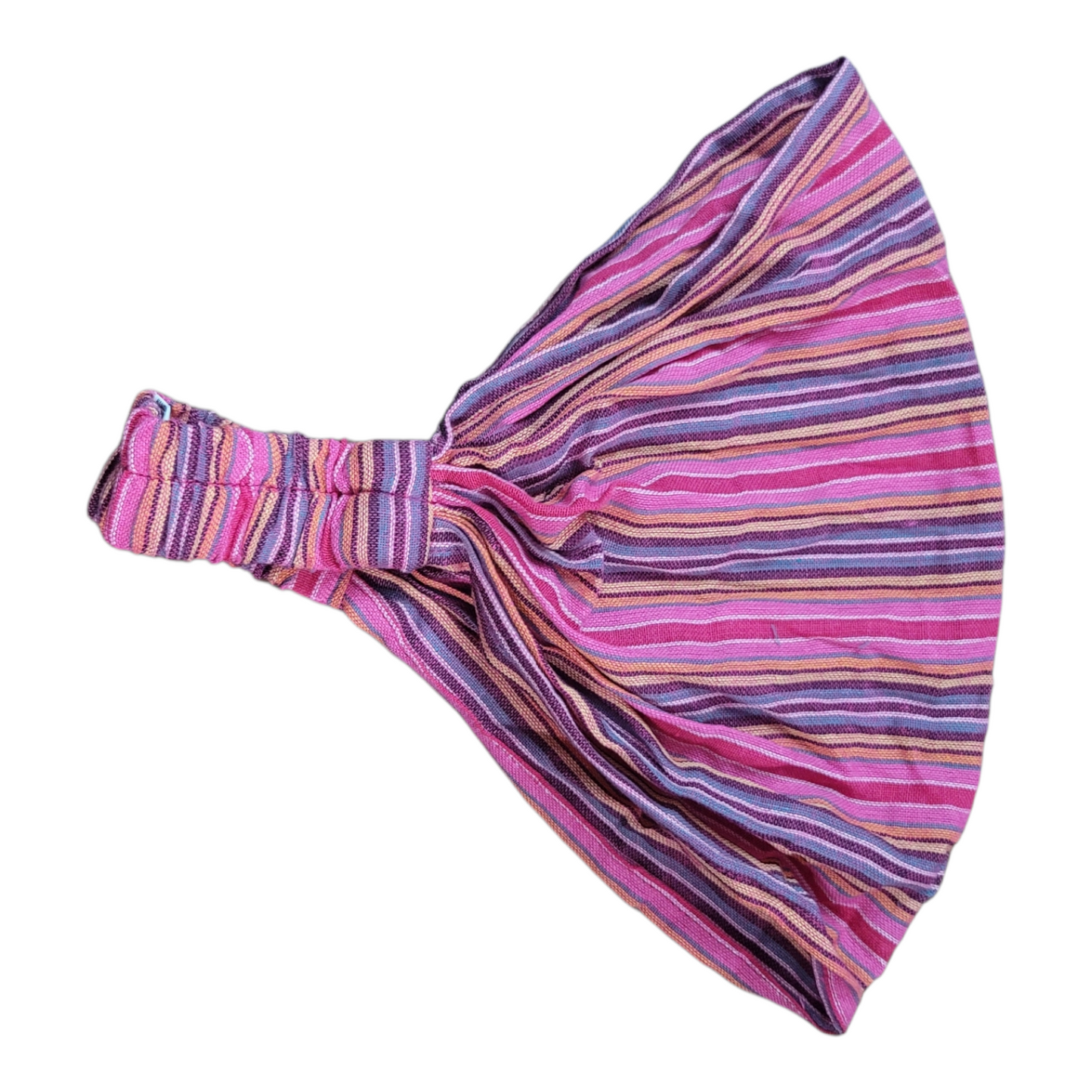 Boho Stripe Cotton Headband: Handcrafted Boho Hippie Style