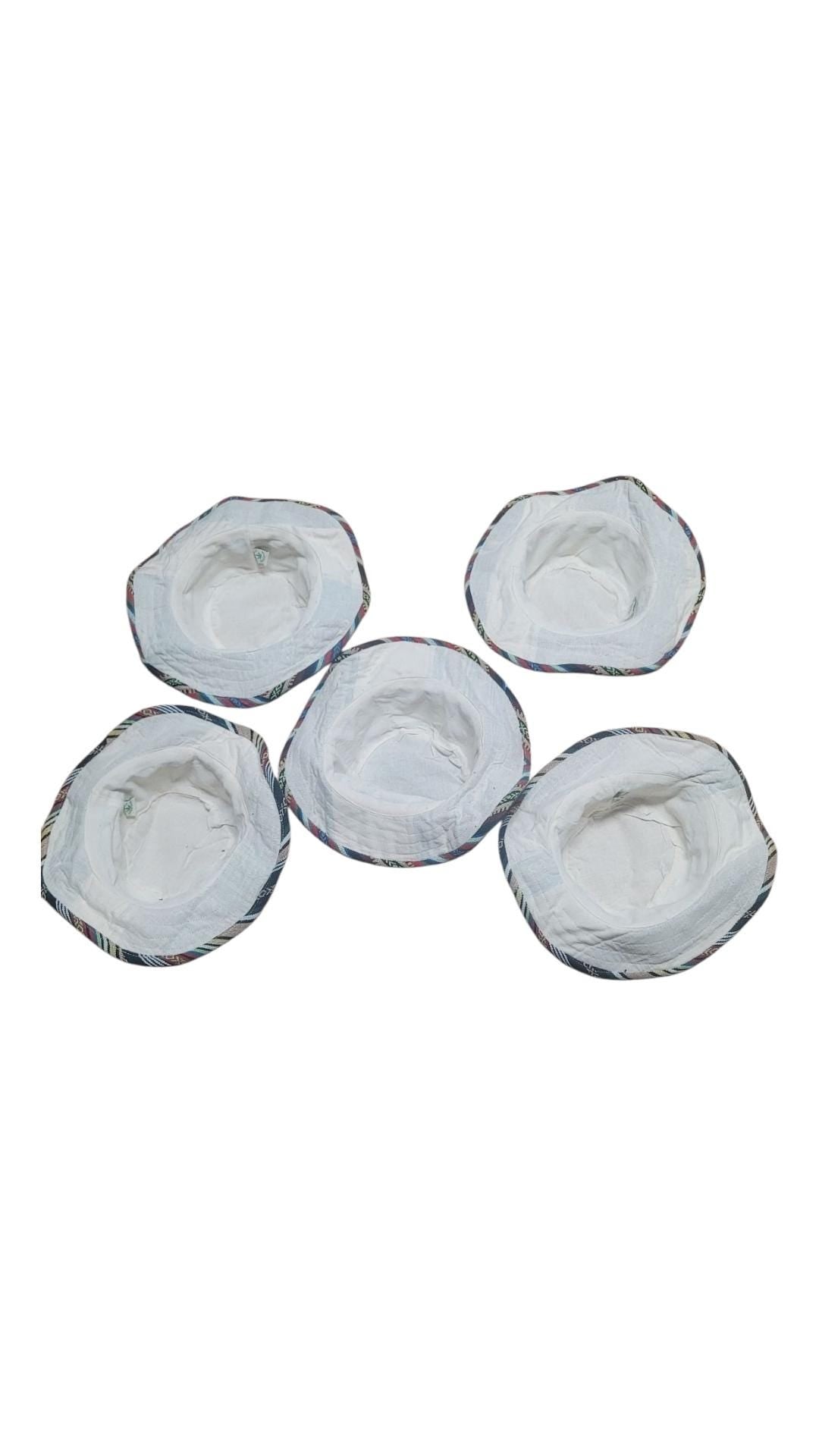 Handmade Hemp Patchwork Sun Hat: Unisex Hippie Style