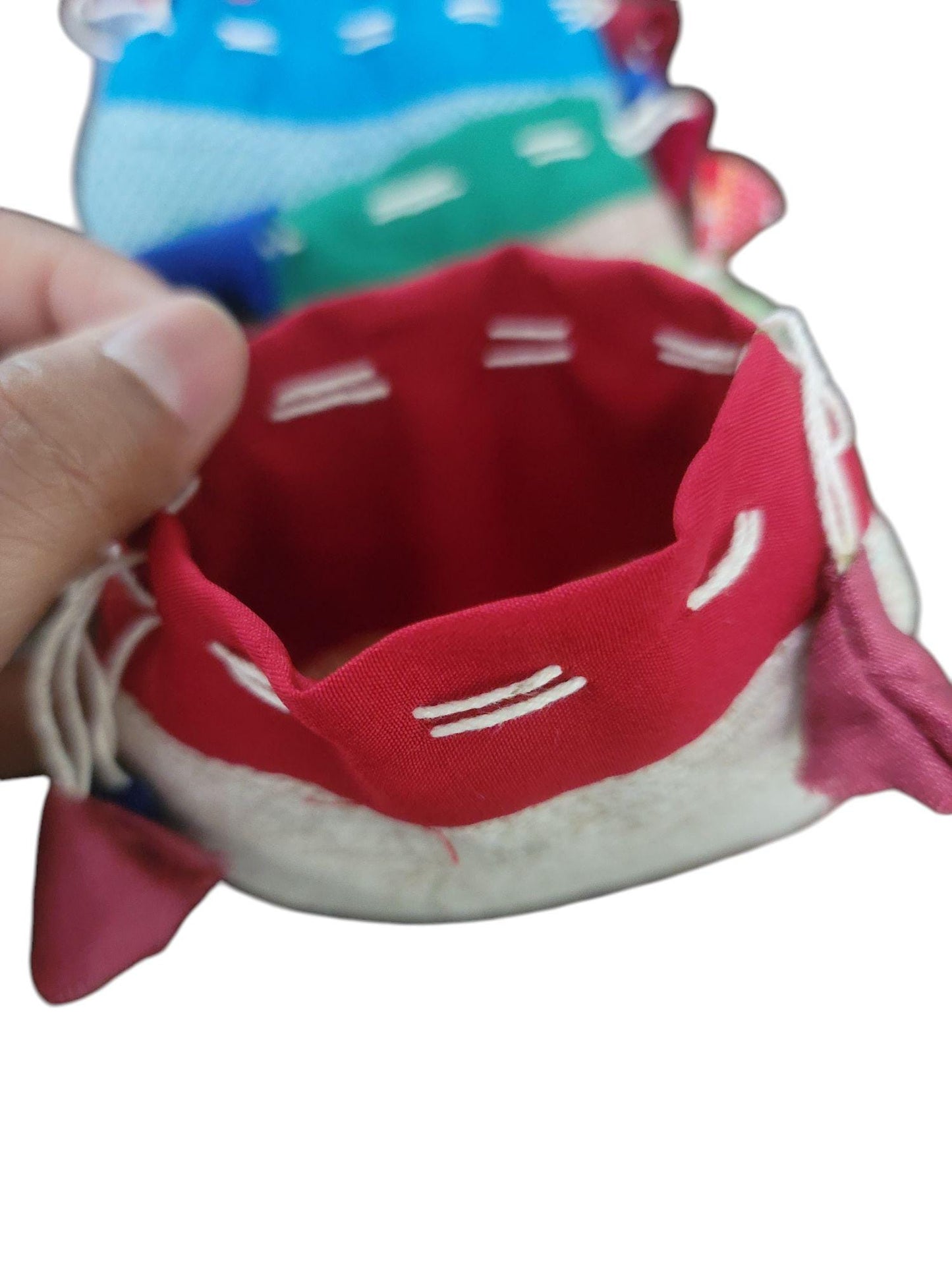 Handcrafted Nepal Fabric Drawstring Pouch Bags - Set of 5