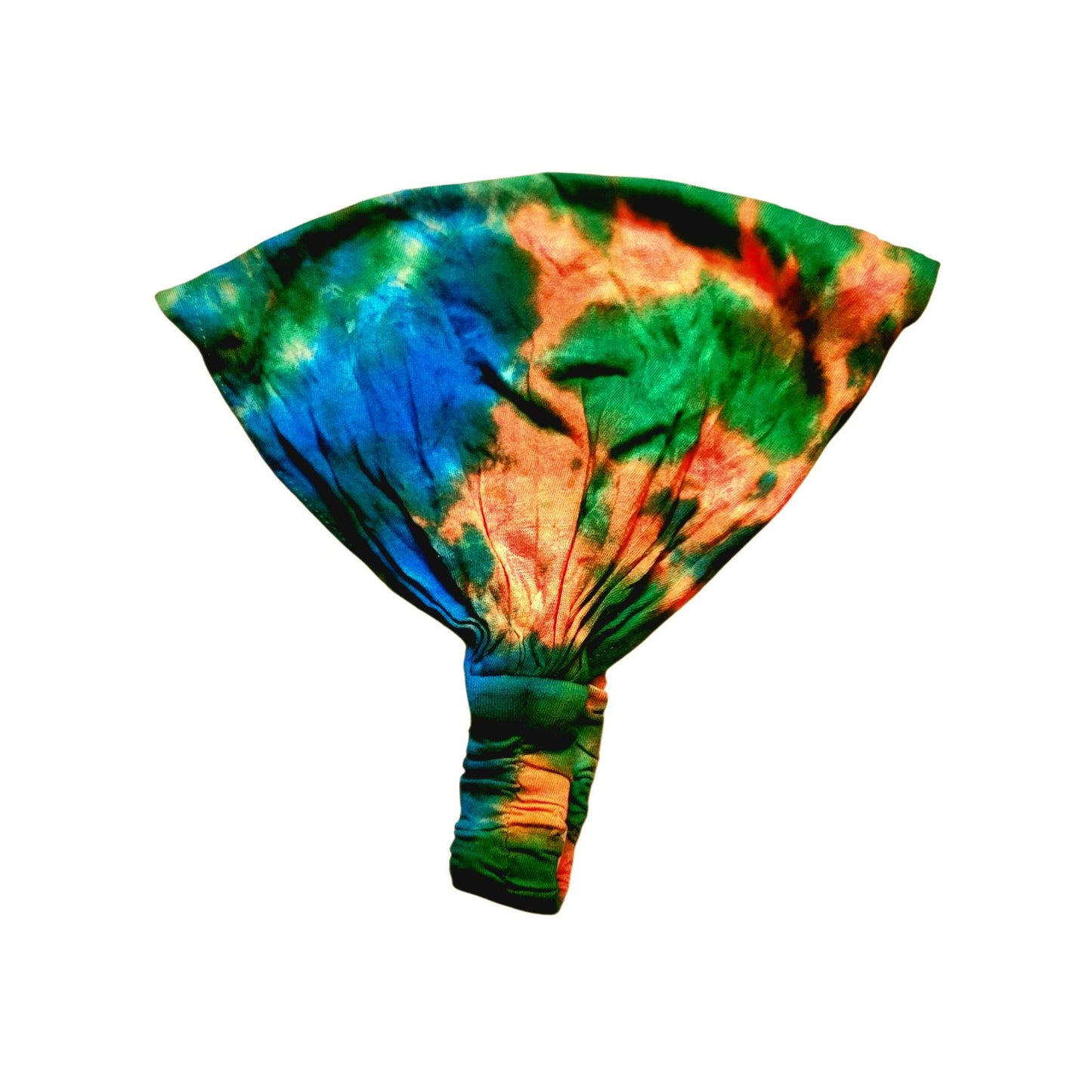 Handcrafted Tie Dye Cotton Headband: Vibrant Rainbow Boho Hippie Accessory