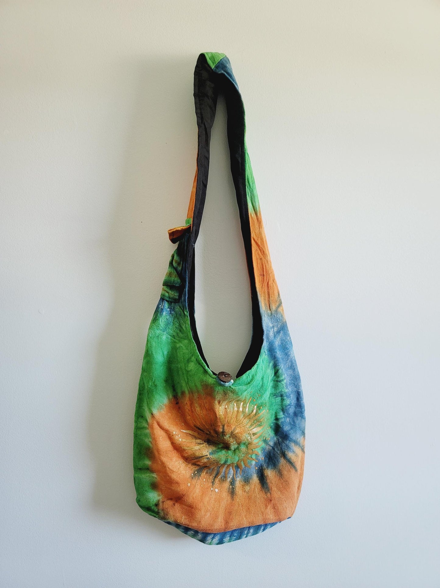 Handmade Patchwork Cotton Crossbody Bag: Boho Hippie Style