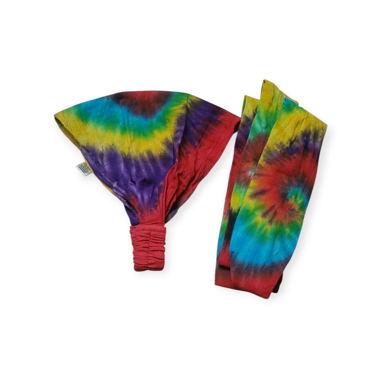 Tie Dye Cotton Headband: Vibrant Rainbow Boho Hippie Style