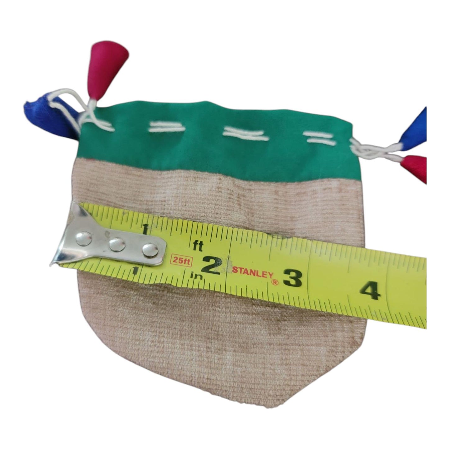 Handcrafted Nepal Fabric Drawstring Pouch Bags - Set of 5