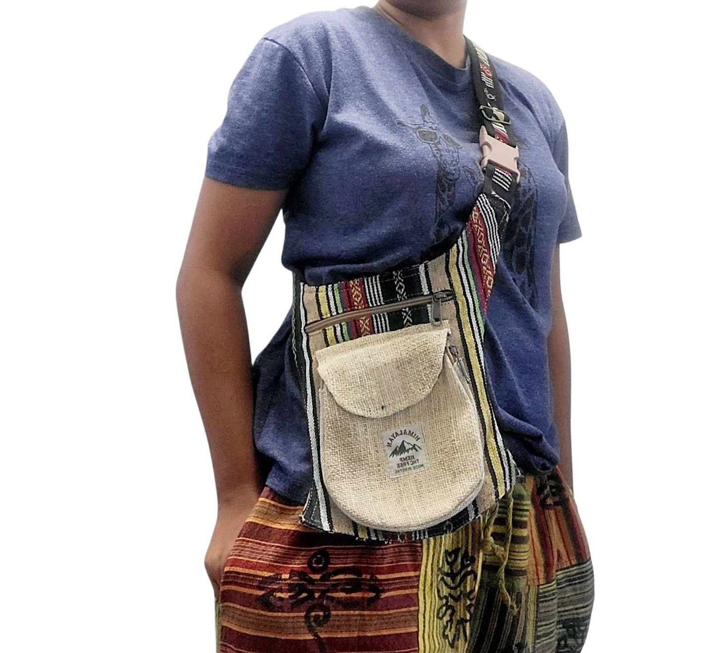 Handcrafted Hemp Fanny Pack: Eco Friendly Belt Bag