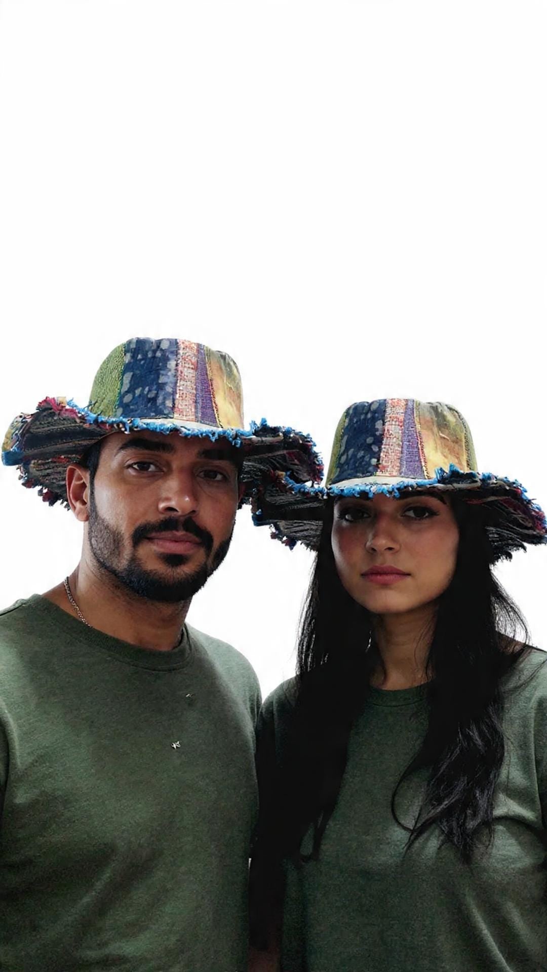 Handmade Hemp Patchwork Sun Hat: Unisex Hippie Style