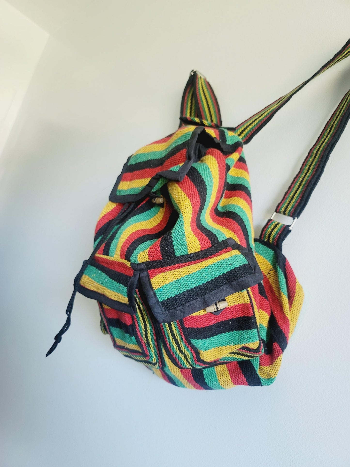 Boho Hippie Cotton Tibetan Backpack, Handmade, Sustainable, Organic Bags, Nepal Backpacks