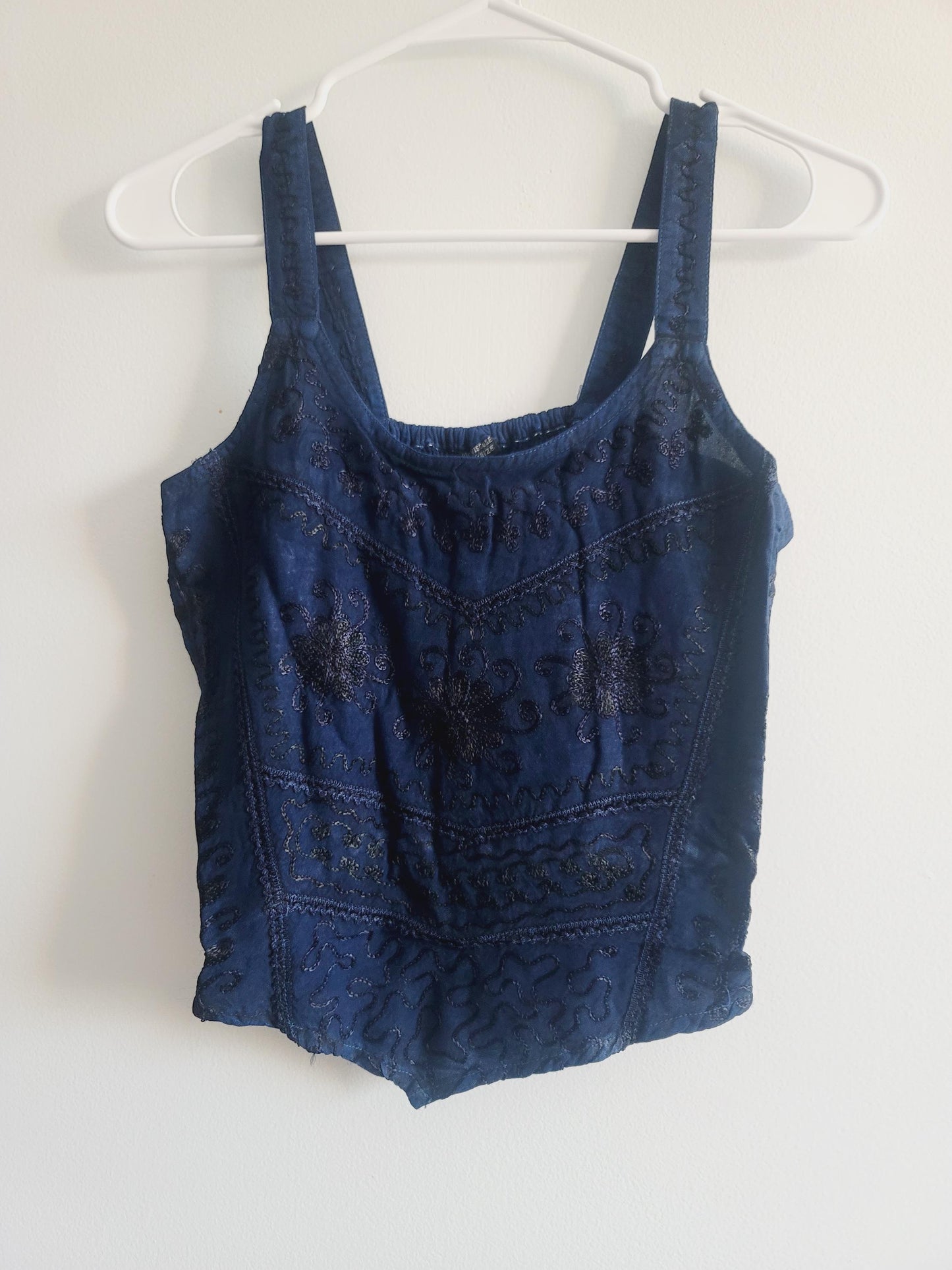 Boho Embroidered Viscose Women Top, Handcrafted, Bohemian Top