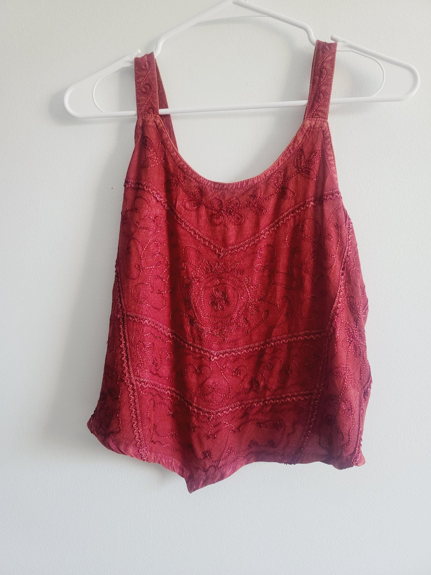 Boho Embroidered Viscose Women Top, Handcrafted, Bohemian Top