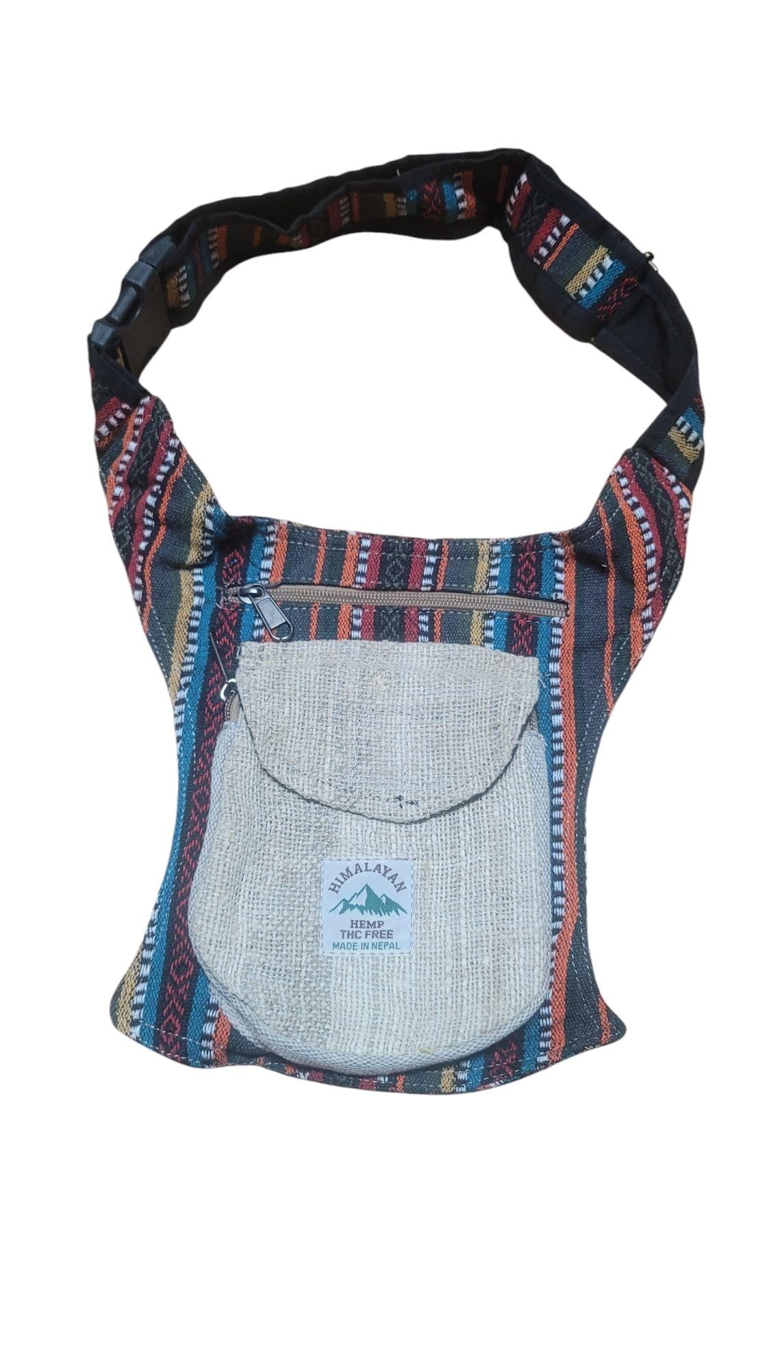 Handcrafted Hemp Fanny Pack: Eco Friendly Belt Bag