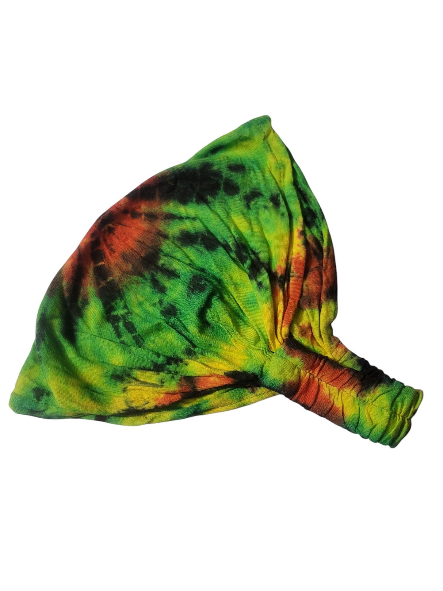 Handcrafted Tie Dye Cotton Headband: Vibrant Rainbow Boho Hippie Accessory