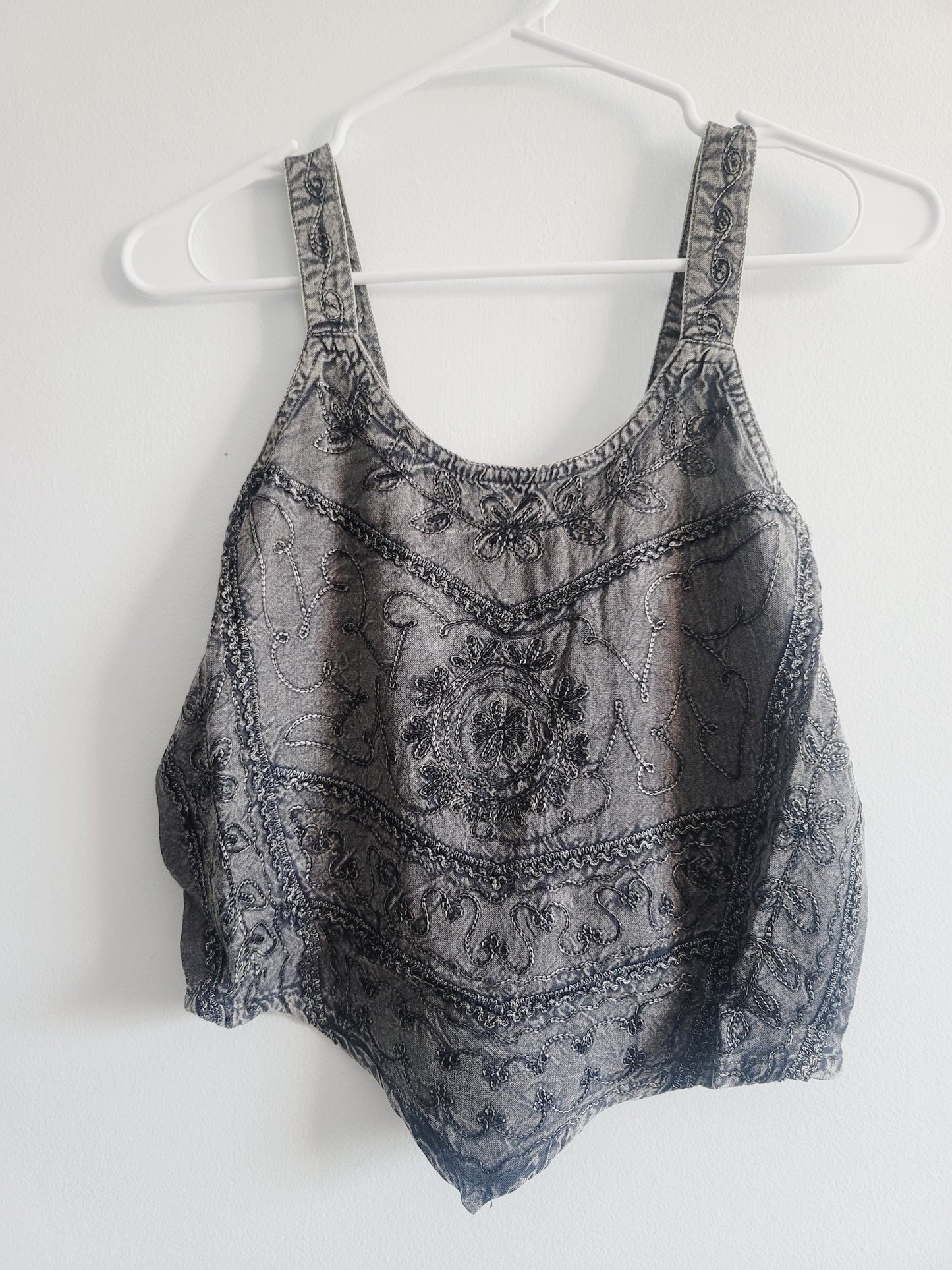 Boho Embroidered Viscose Women Top, Handcrafted, Bohemian Top