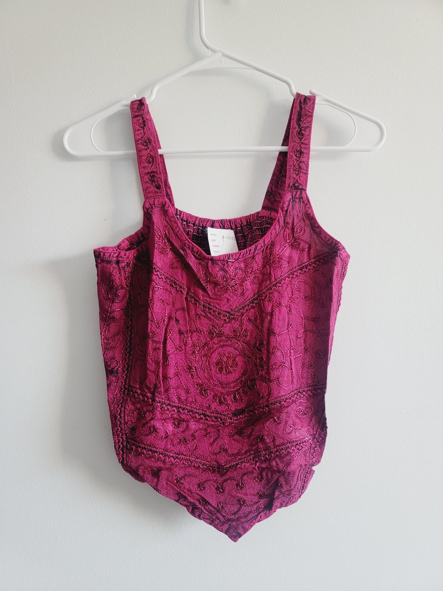 Boho Embroidered Viscose Women Top, Handcrafted, Bohemian Top