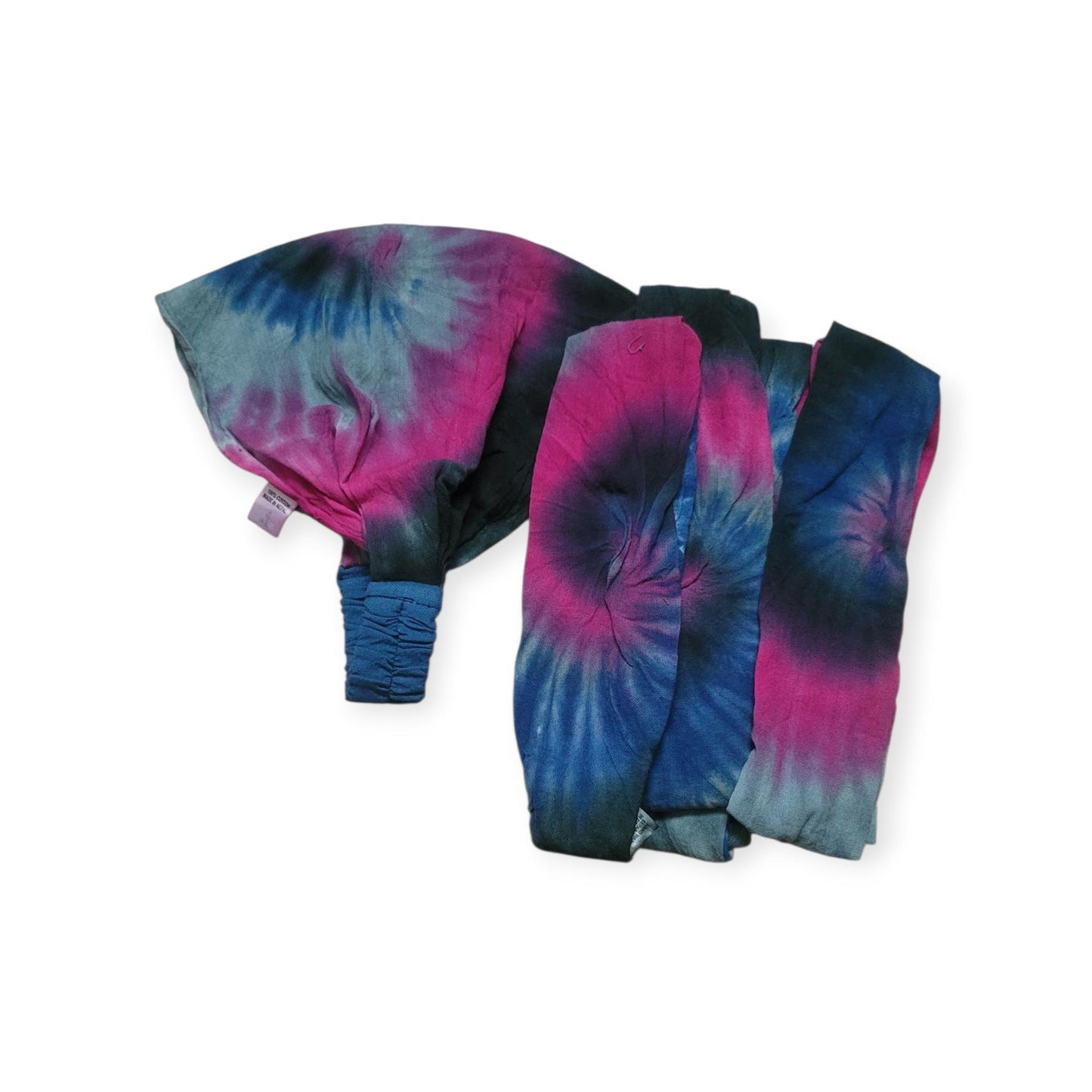 Tie Dye Cotton Headband: Vibrant Rainbow Boho Hippie Style