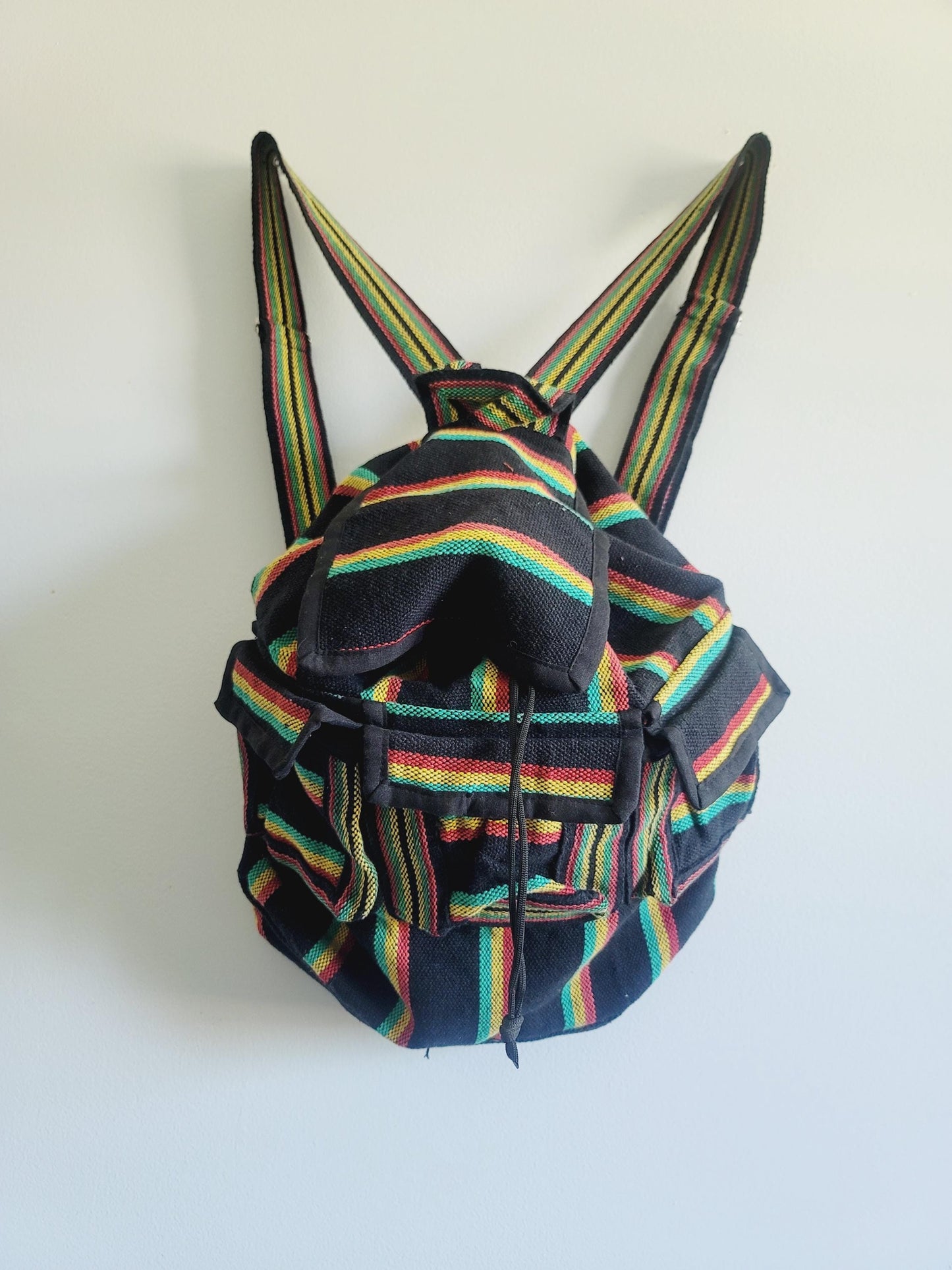Boho Hippie Cotton Tibetan Backpack, Handmade, Sustainable, Organic Bags, Nepal Backpacks