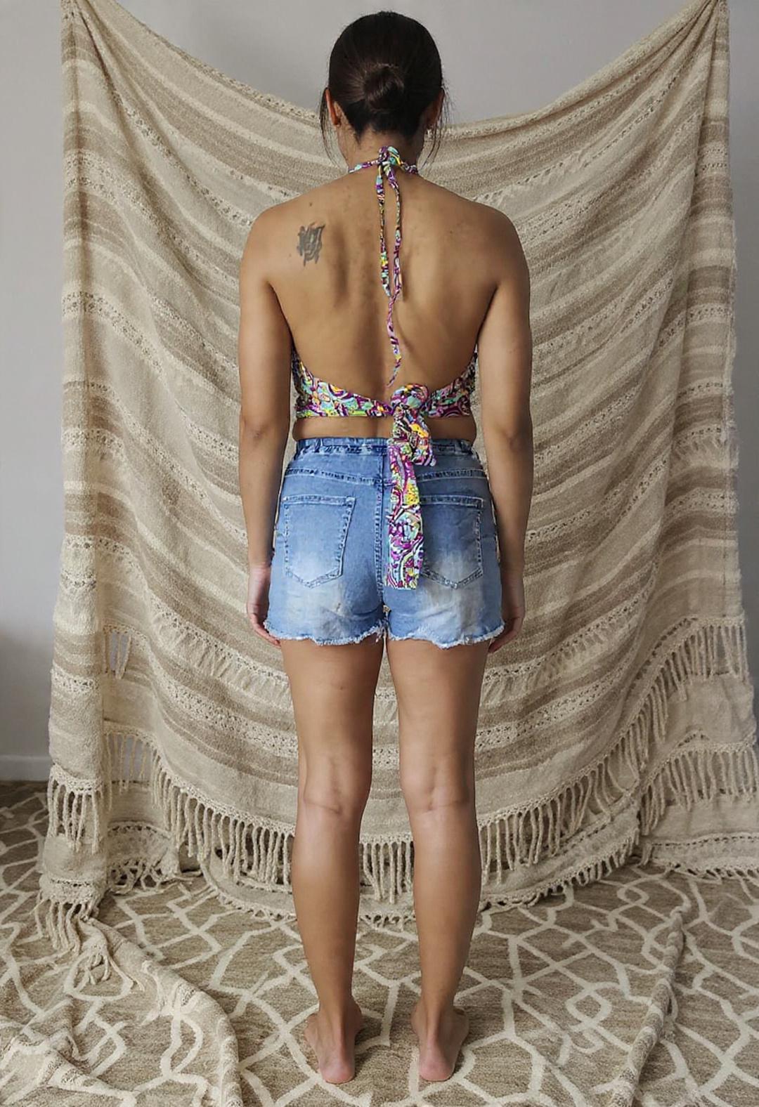 Silk Blend 2 Pieces Set Boho Halter Top and Kimono Robe: Floral Summer Cover-Up