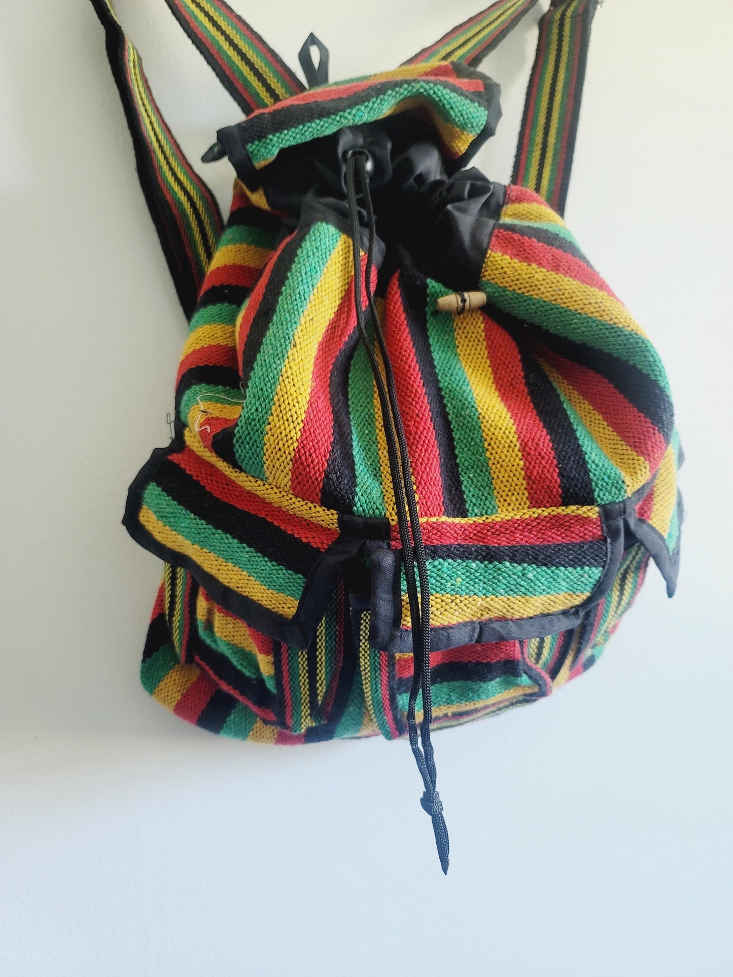 Boho Hippie Cotton Tibetan Backpack, Handmade, Sustainable, Organic Bags, Nepal Backpacks