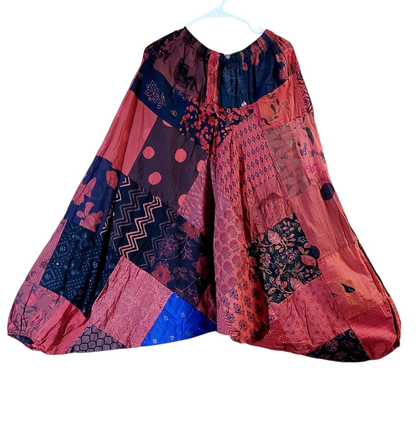 Boho Patchwork Harem Pants: Unisex Cotton Yoga Trousers