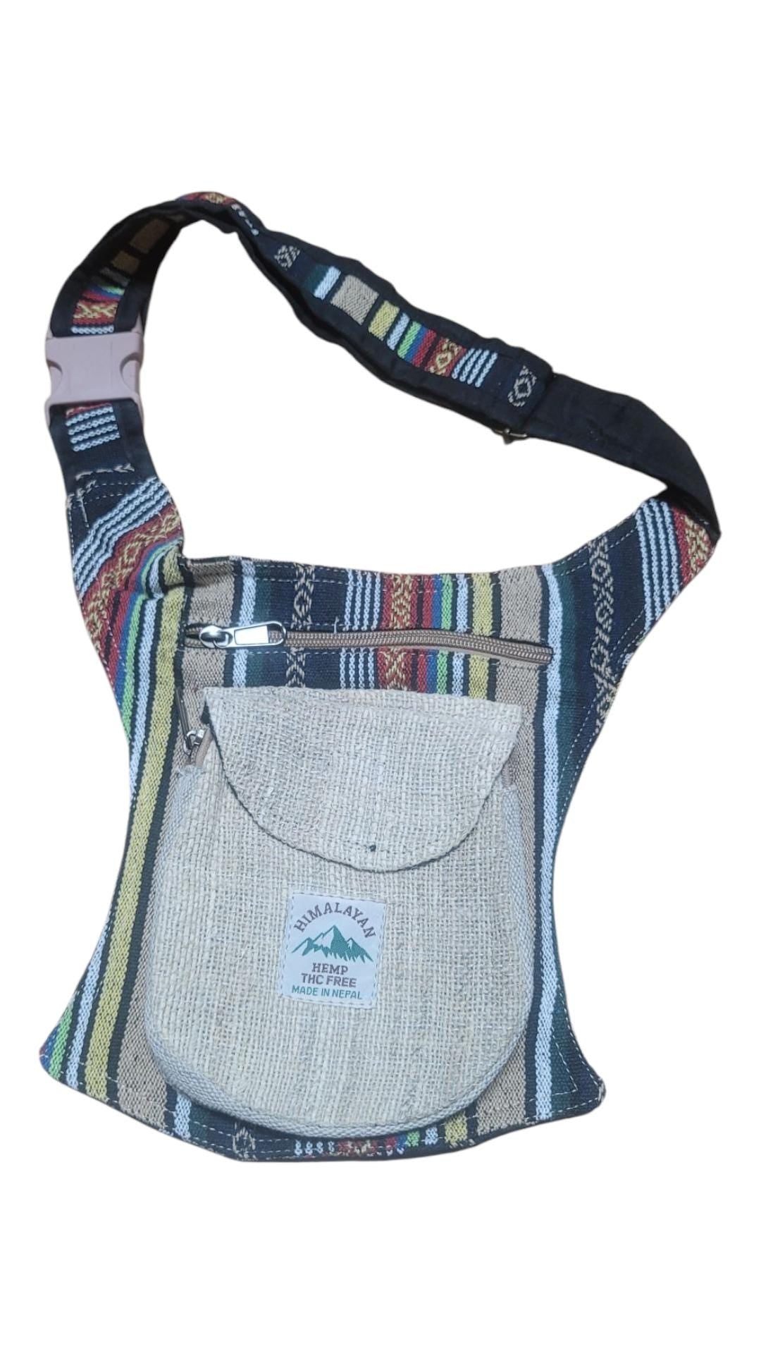 Handcrafted Hemp Fanny Pack: Eco Friendly Belt Bag