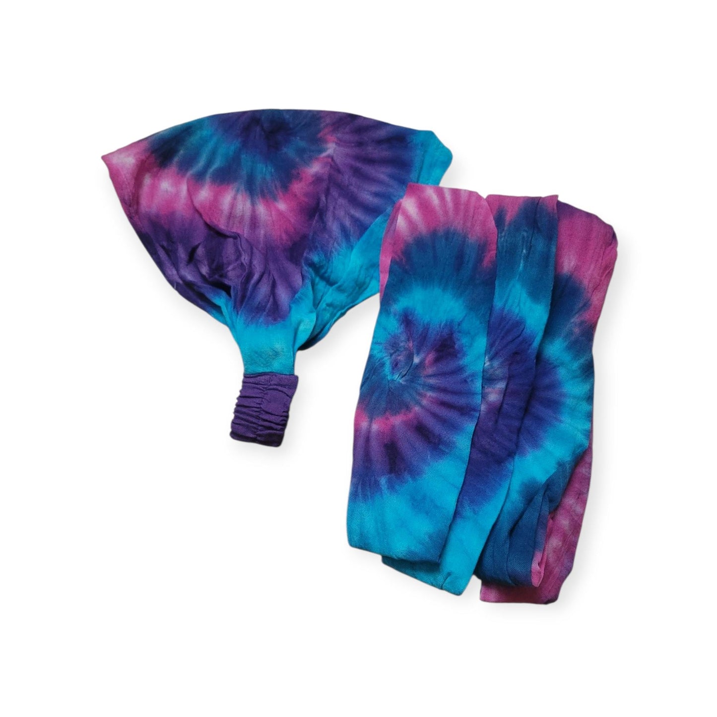 Tie Dye Cotton Headband: Vibrant Rainbow Boho Hippie Style