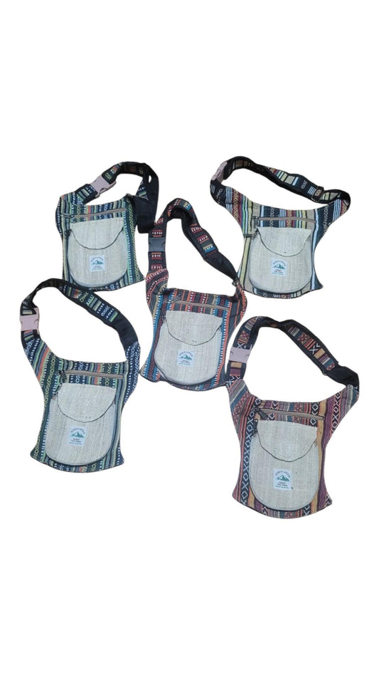 Handcrafted Hemp Fanny Pack: Eco Friendly Belt Bag