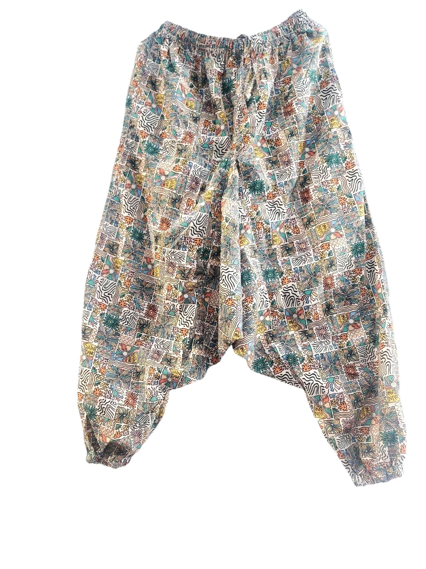 Rayon Harem Pants: Boho Hippie Style, Unisex Yoga Wear
